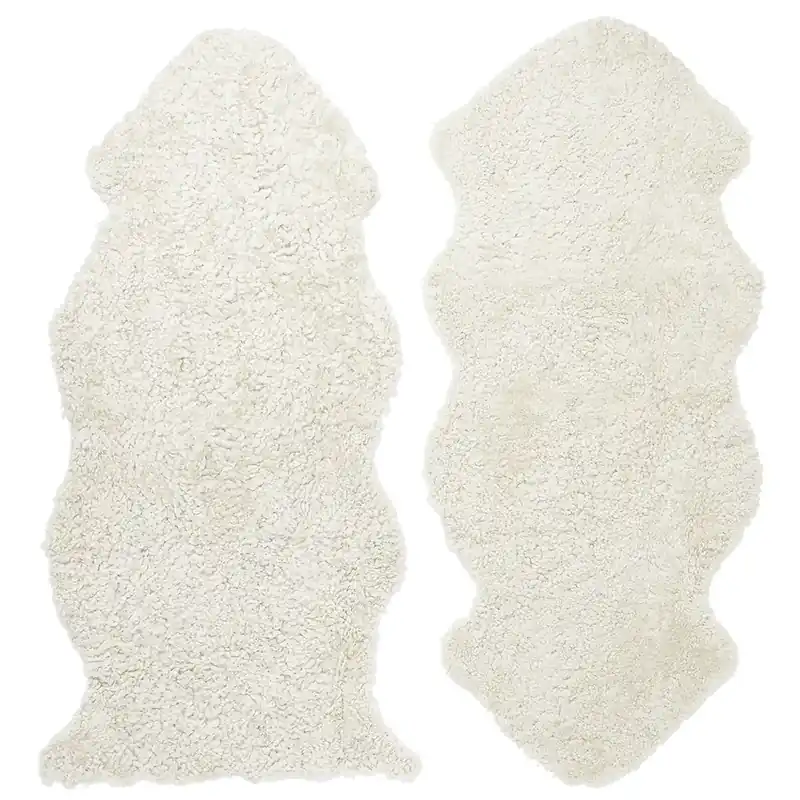Bästa pris Curly fårskinn 1,5 Beige Moonlight